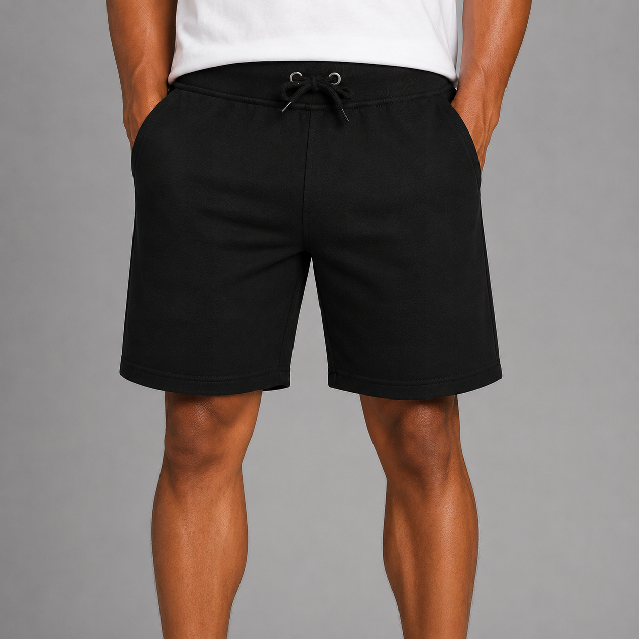 Shop men’s cotton lounge shorts with a soft feel, adjustable drawstring waist, and modern fit. Perfect for relaxing, gym, or everyday wear. Available in multiple colours.
