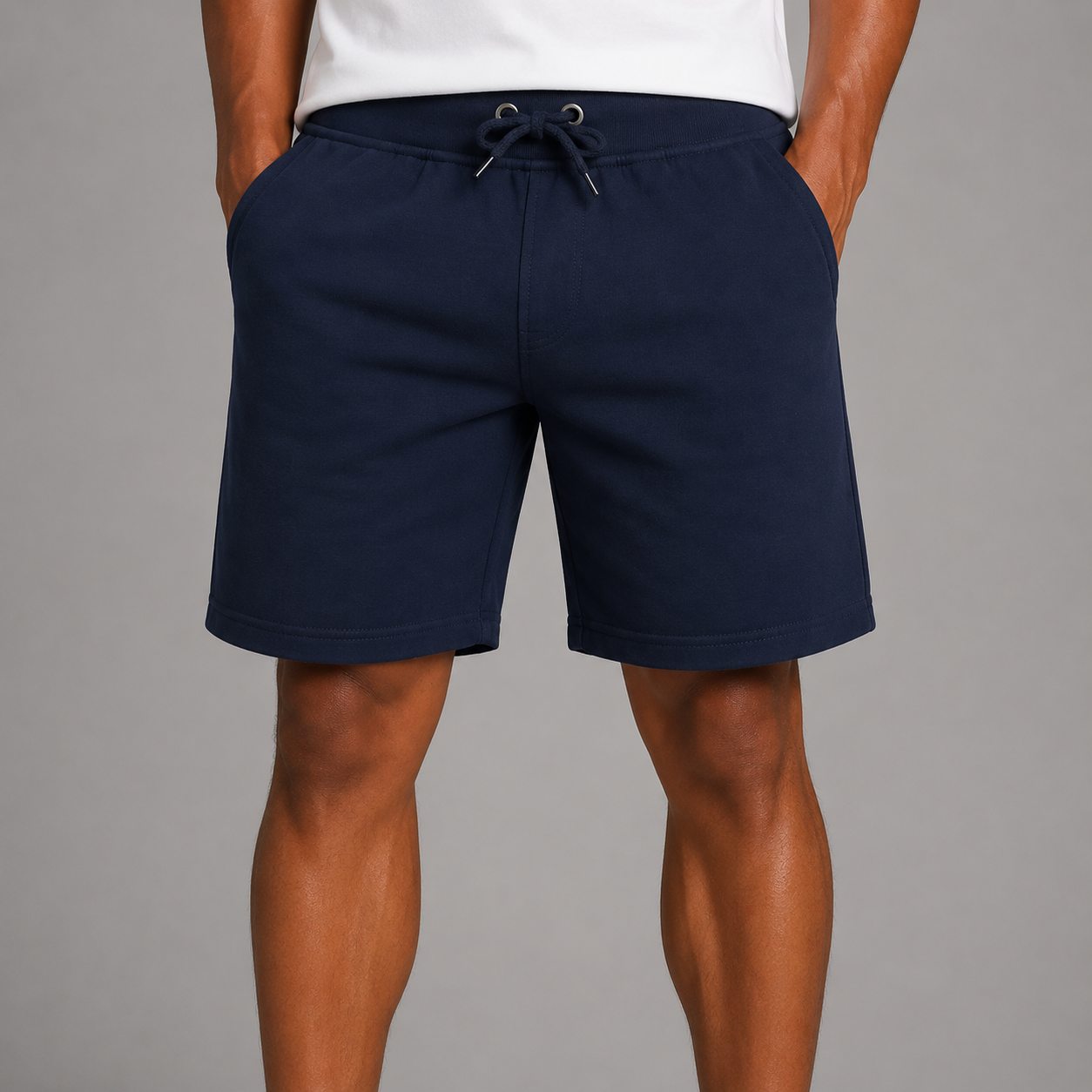 Shop men’s cotton lounge shorts with a soft feel, adjustable drawstring waist, and modern fit. Perfect for relaxing, gym, or everyday wear. Available in multiple colours.