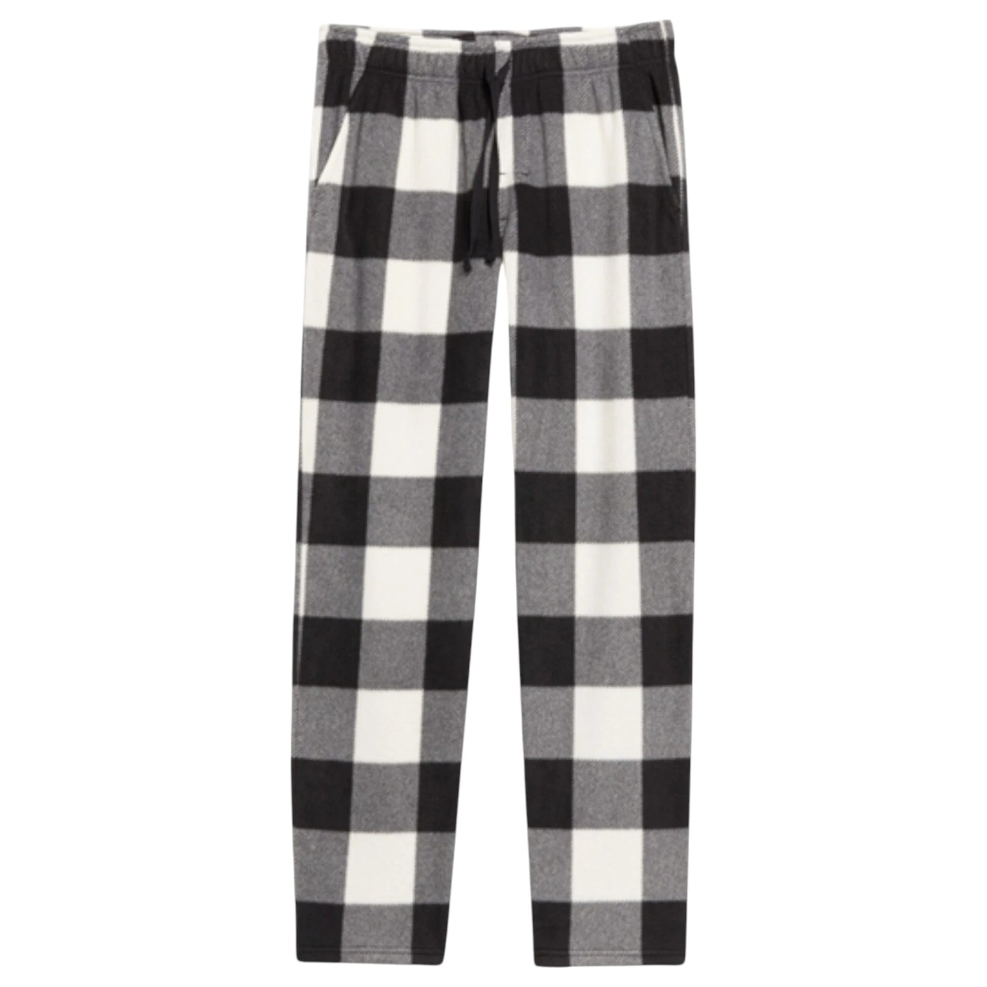 Men's black and white check lounge pants trousers – soft pyjama bottoms with relaxed fit