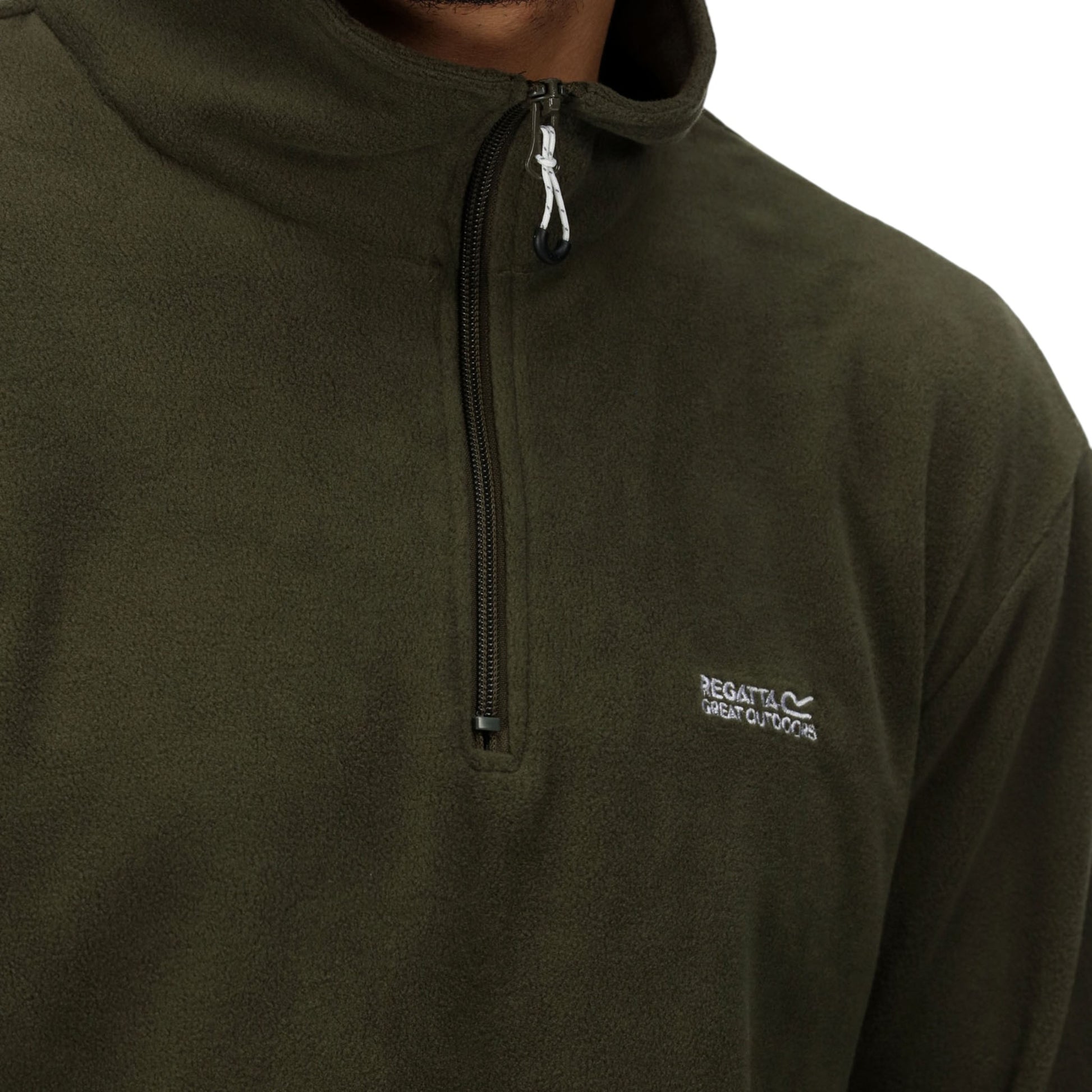 Men’s Regatta Thompson Lightweight Half Zip Fleece – Dark Khaki green Warm Outdoor Pullover