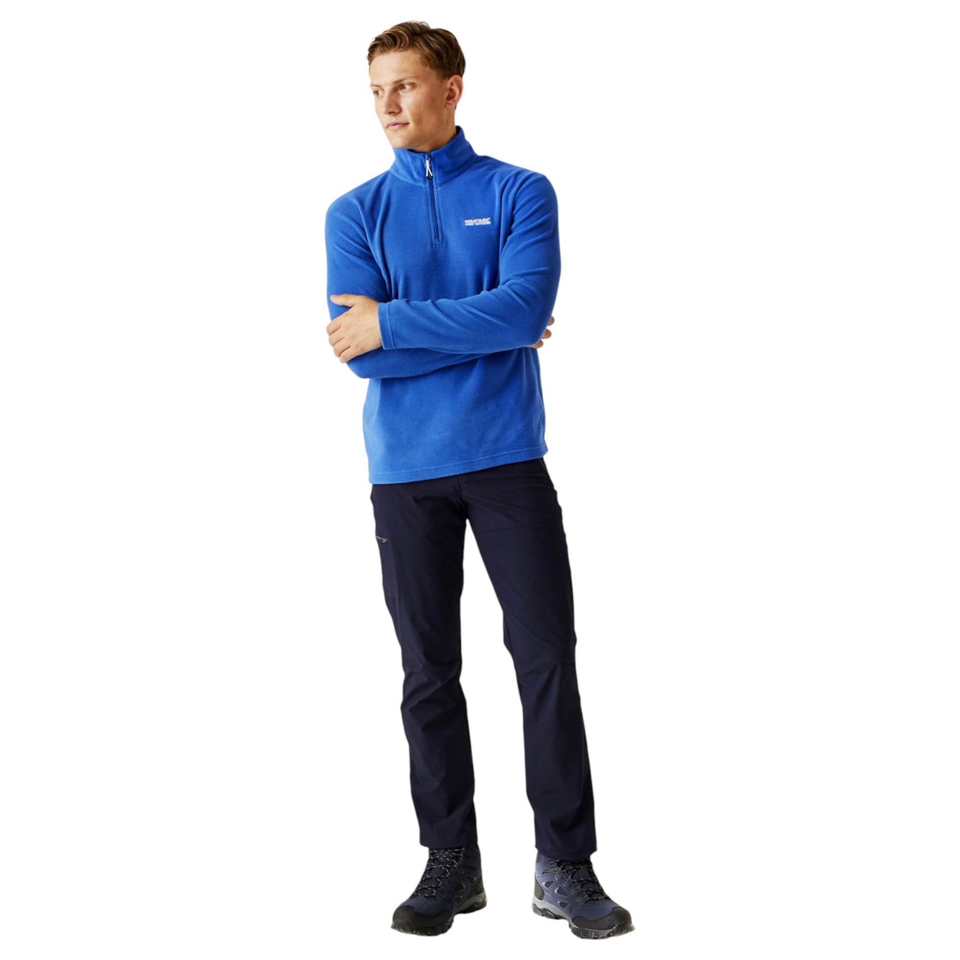 Men’s Regatta Thompson Lightweight Half Zip Fleece – Blue Warm Outdoor Pullover
