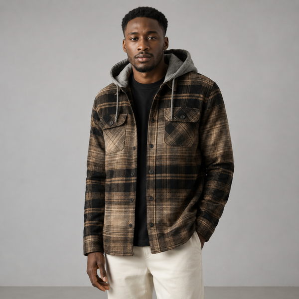Men's Premium 100% Linen Hooded Shirt
