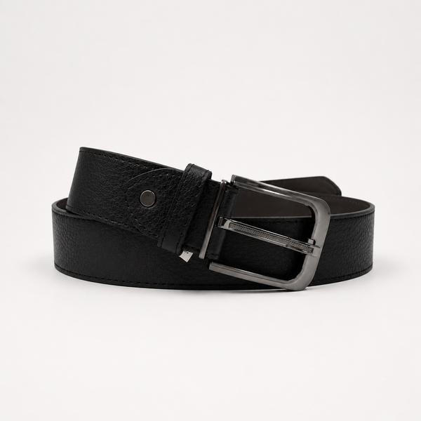 Men's Nicky Adams Textured Leather Belt - 1.5" Black or Brown