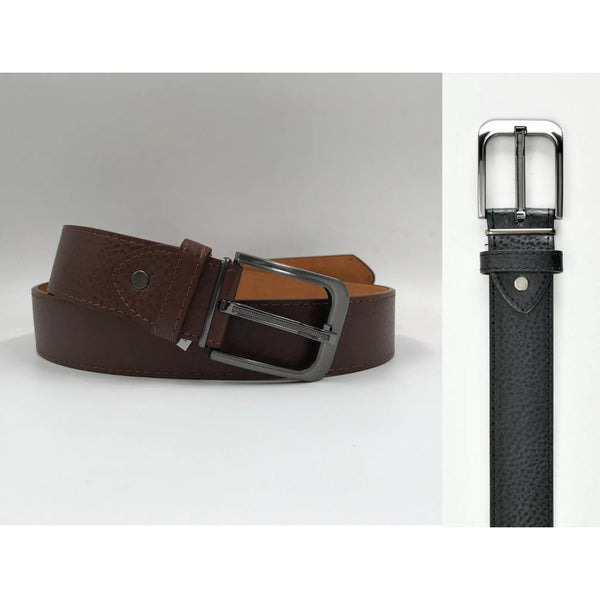 Men's Nicky Adams Textured Leather Belt - 1.5" Black or Brown