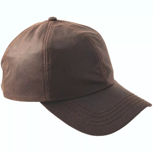 Unisex brown wax cotton waterproof cap rainproof country style