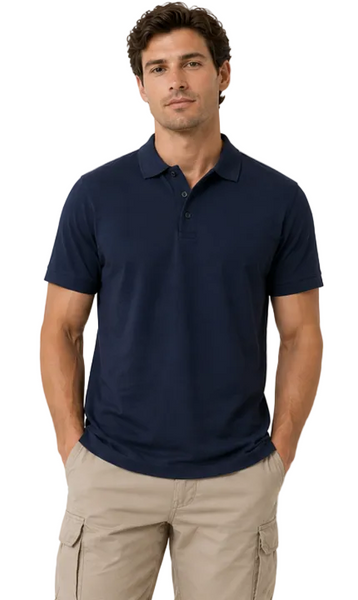 Men's Nicky Adams Classic Piqué Polo (Navy)