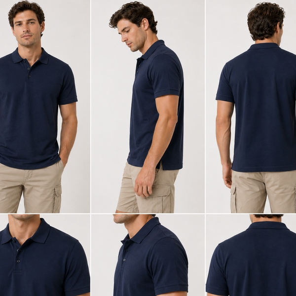 Men's Nicky Adams Classic Piqué Polo (Navy)