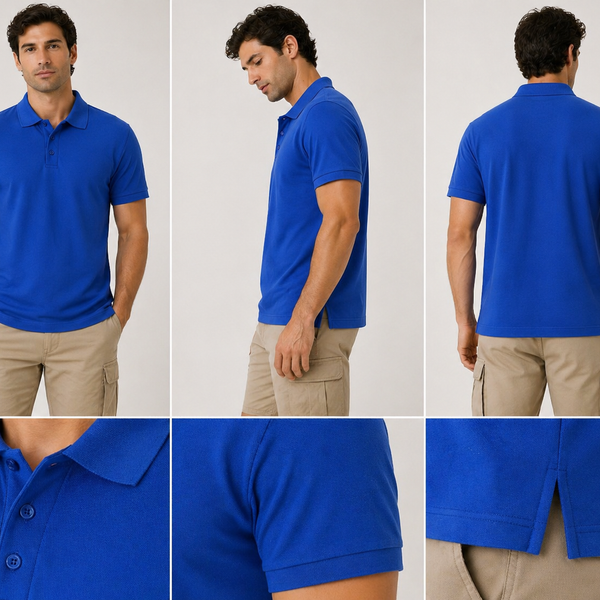 Men's Nicky Adams Classic Piqué Polo (Royal)