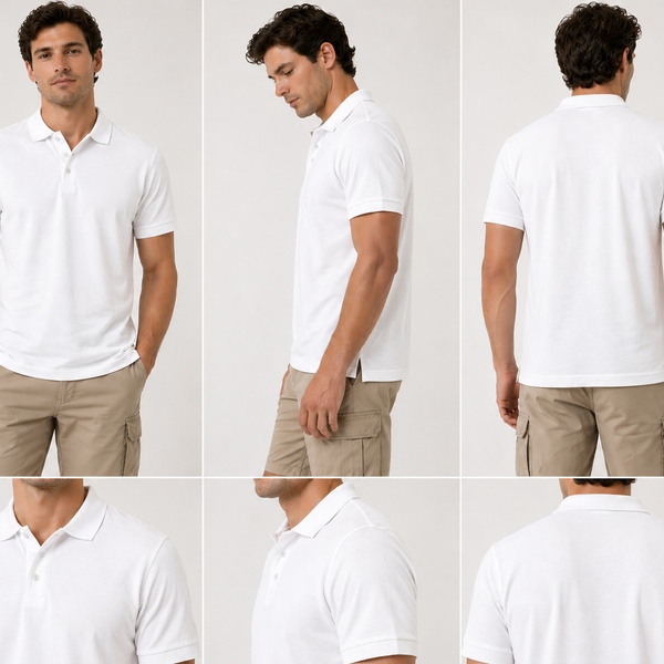 Men's Nicky Adams Classic Piqué Polo (White)