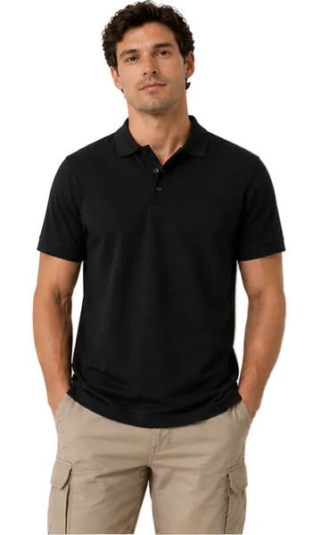 Men's Nicky Adams Classic Piqué Polo (Black)