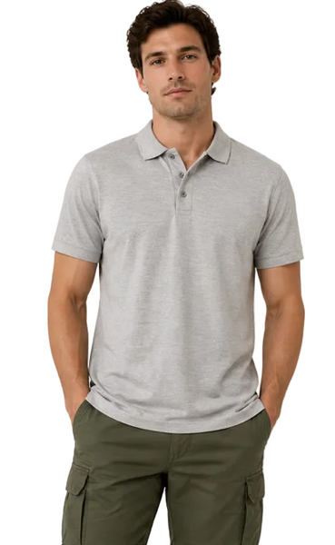 Men's Nicky Adams Classic Piqué Polo (Grey)