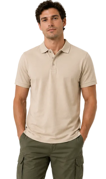 Men's Nicky Adams Classic Piqué Polo (Khaki)