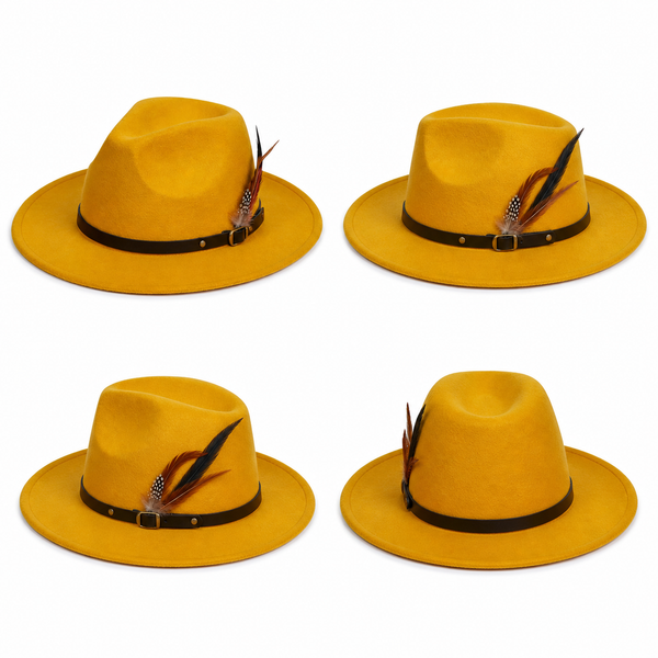 Nicky Adams Fedora Hat (Mustard)