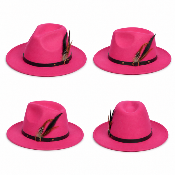 Nicky Adams Fedora Hat (Pink)