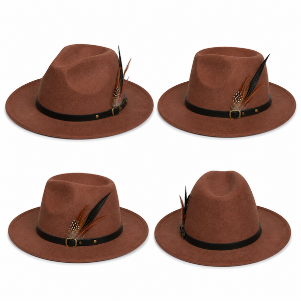 Nicky Adams Fedora Hat (Soft Brown)