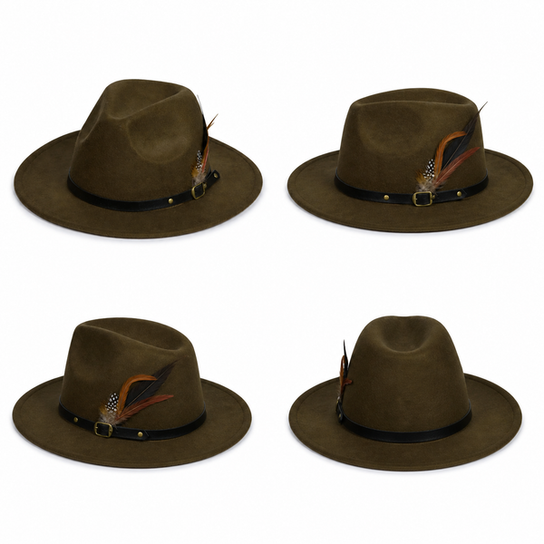 Nicky Adams Fedora Hat (Forest Green)