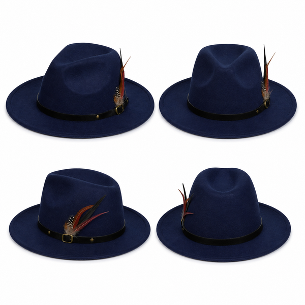 Nicky Adams Fedora Hat (Navy)