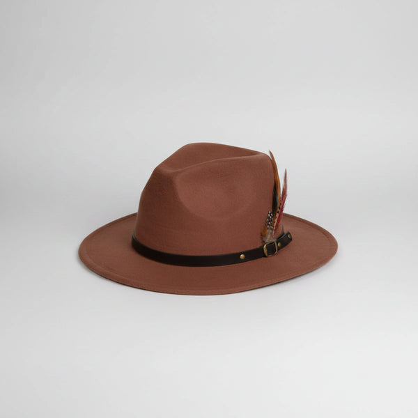 Nicky Adams Fedora Hat (Soft Brown)