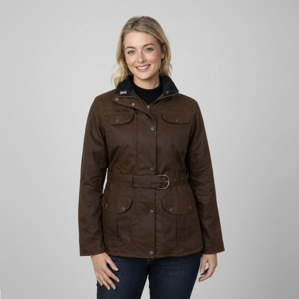 Nicky Adams Ladies Fitted Wax Jacket with Belt