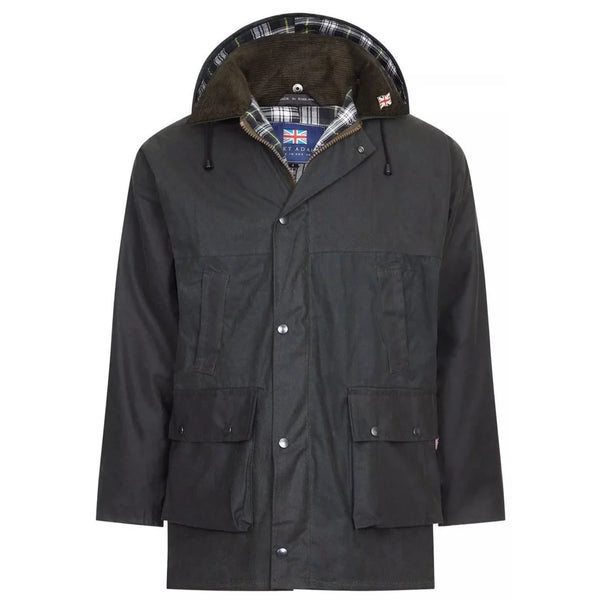Nicky Adams Padded Wax Jacket (Olive)