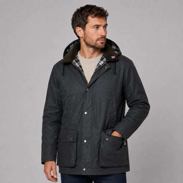 Nicky Adams Padded Wax Jacket (Olive)