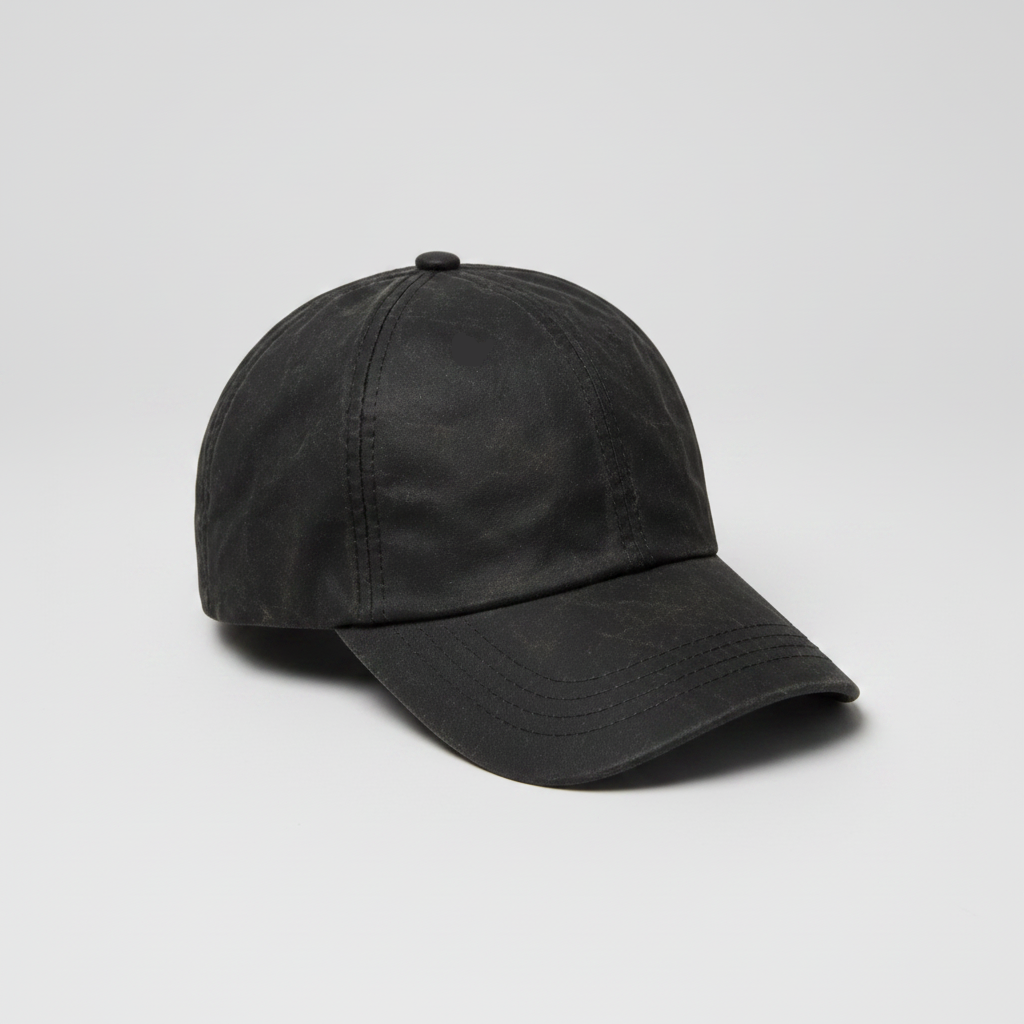 Premium wax cotton baseball cap for outdoor countrywear and everyday casual wear