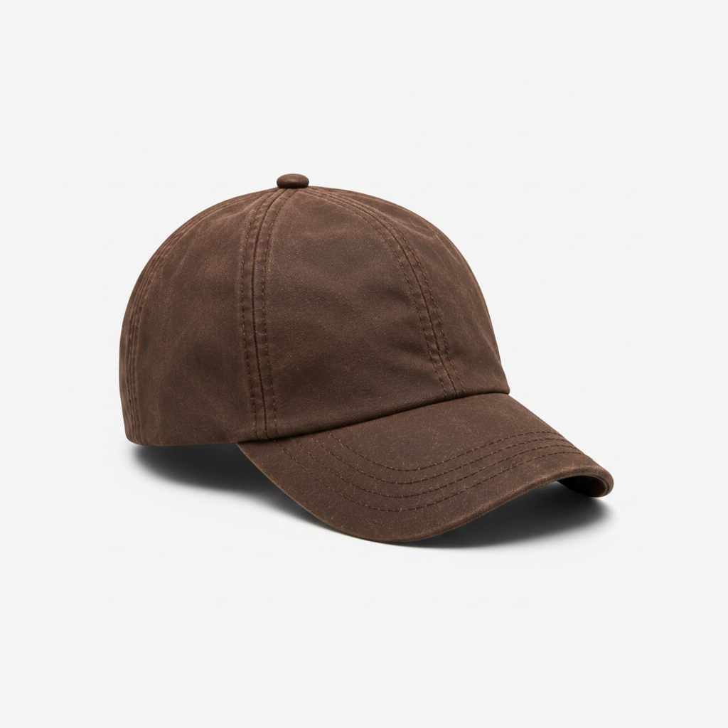 Premium wax cotton baseball cap for outdoor countrywear and everyday casual wear