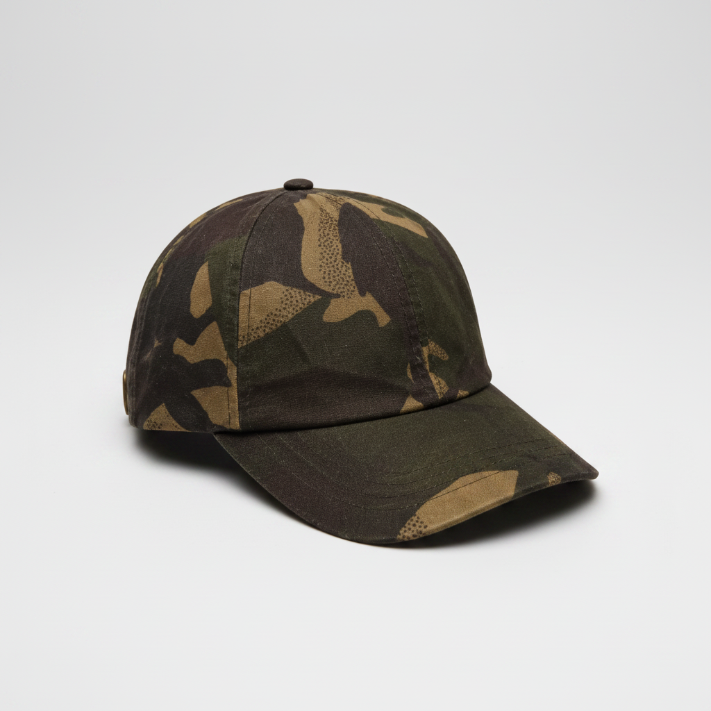 Premium wax cotton baseball cap for outdoor countrywear and everyday casual wear