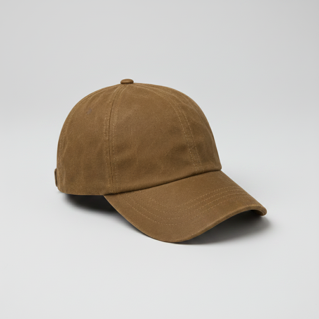 Premium wax cotton baseball cap for outdoor countrywear and everyday casual wear
