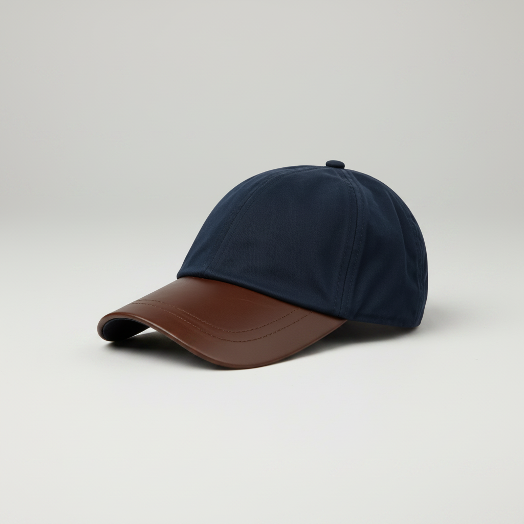 Premium waxed cotton baseball cap with leather-look curved peak, adjustable strap, and timeless country styling. Durable, comfortable, and perfect for everyday outdoor wear.