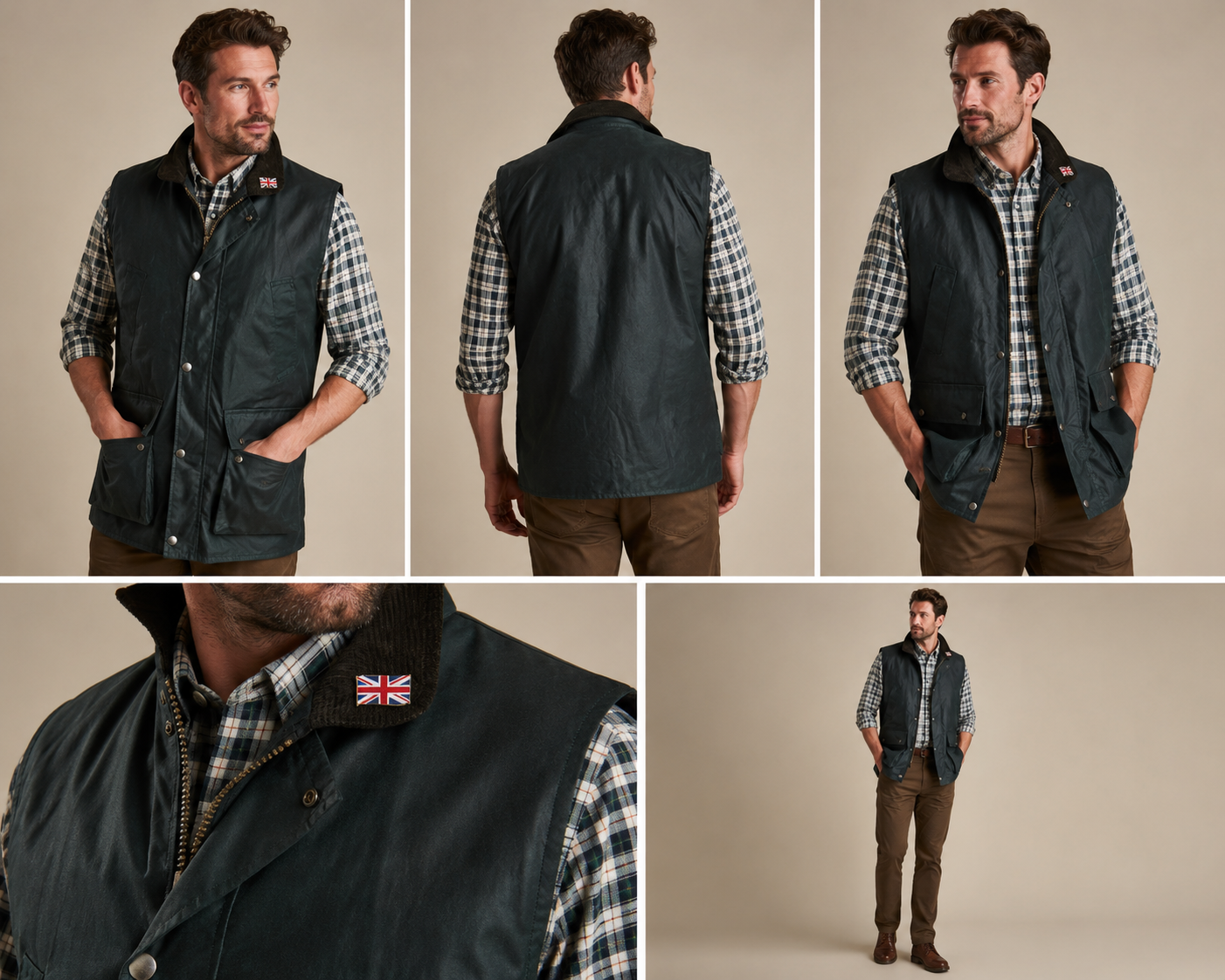 Shop the Nicky Adams Men’s Wax Waistcoat, a classic country gilet with durable waxed cotton, corduroy collar, tartan lining, and practical pockets. Ideal for outdoor wear, shooting, farming, and country walks.