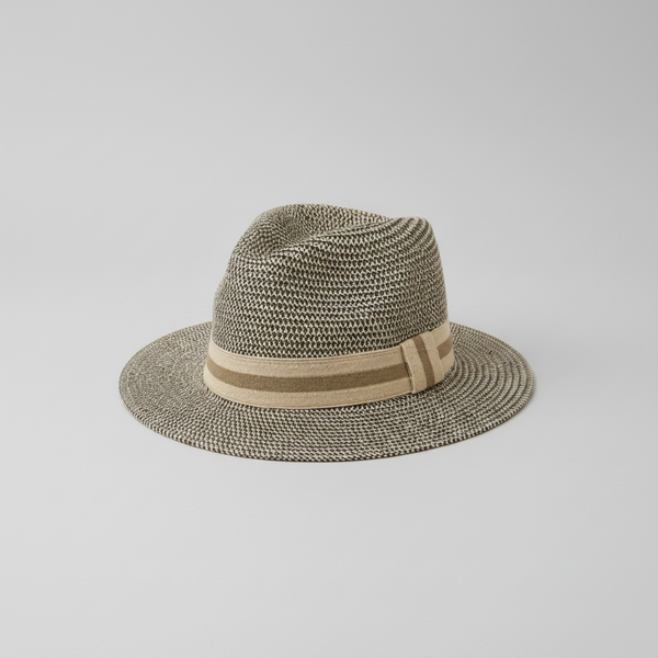 Nicky Adams Woven Fedora Sun Hat (Brown)