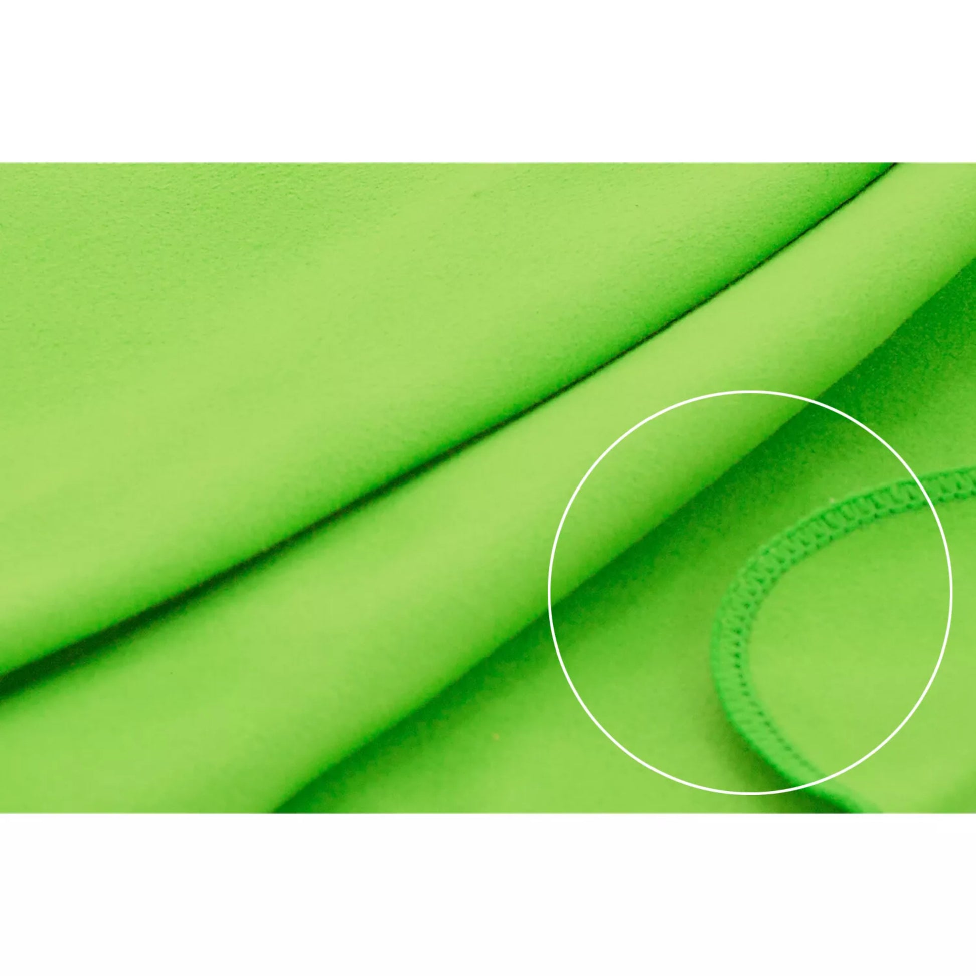 Lime Green microfibre fast drying towel set with carry bag, lightweight and compact sports, beach and travel towels in multiple sizes from hand towel to extra large