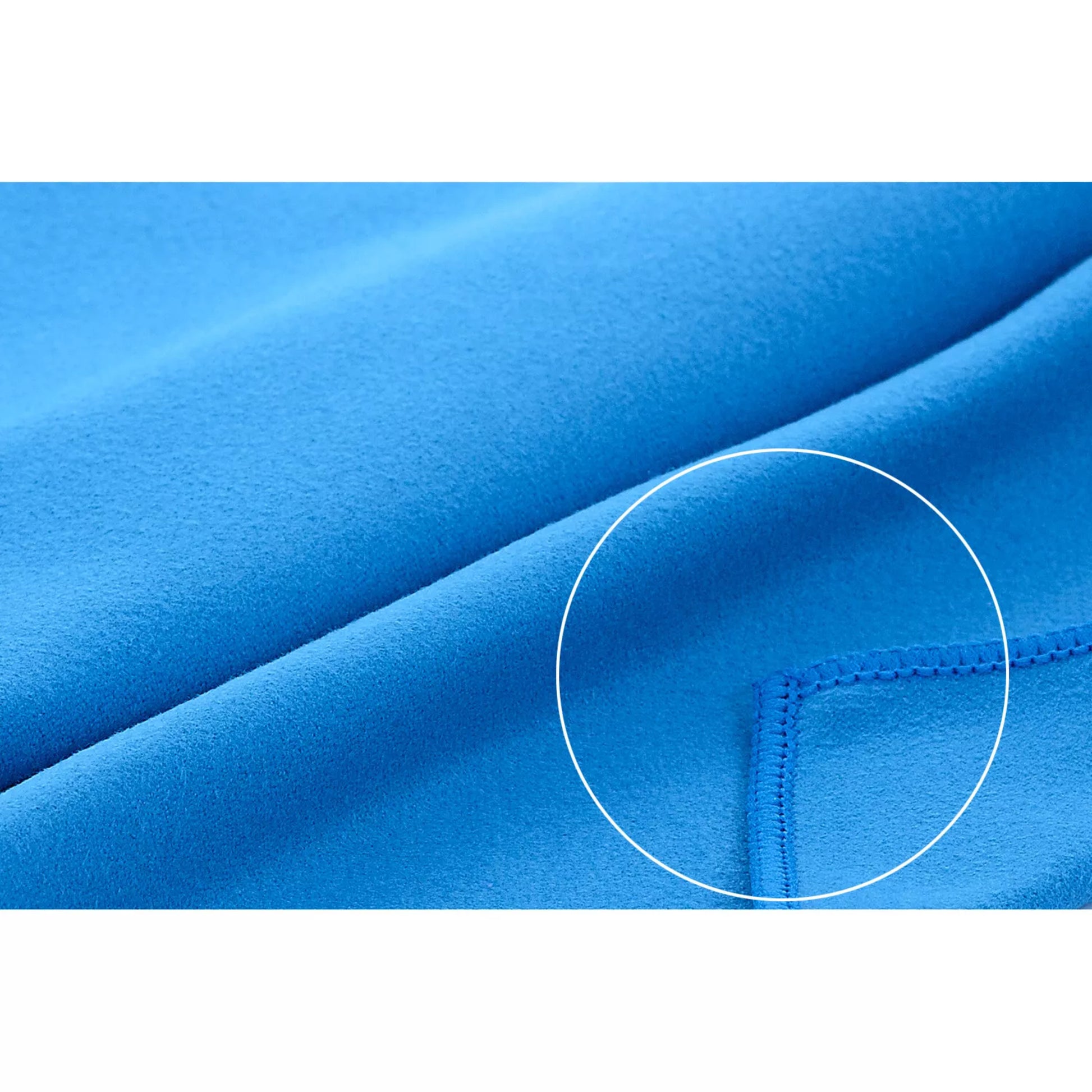 Ocean Blue microfibre fast drying towel set with carry bag, lightweight and compact sports, beach and travel towels in multiple sizes from hand towel to extra large