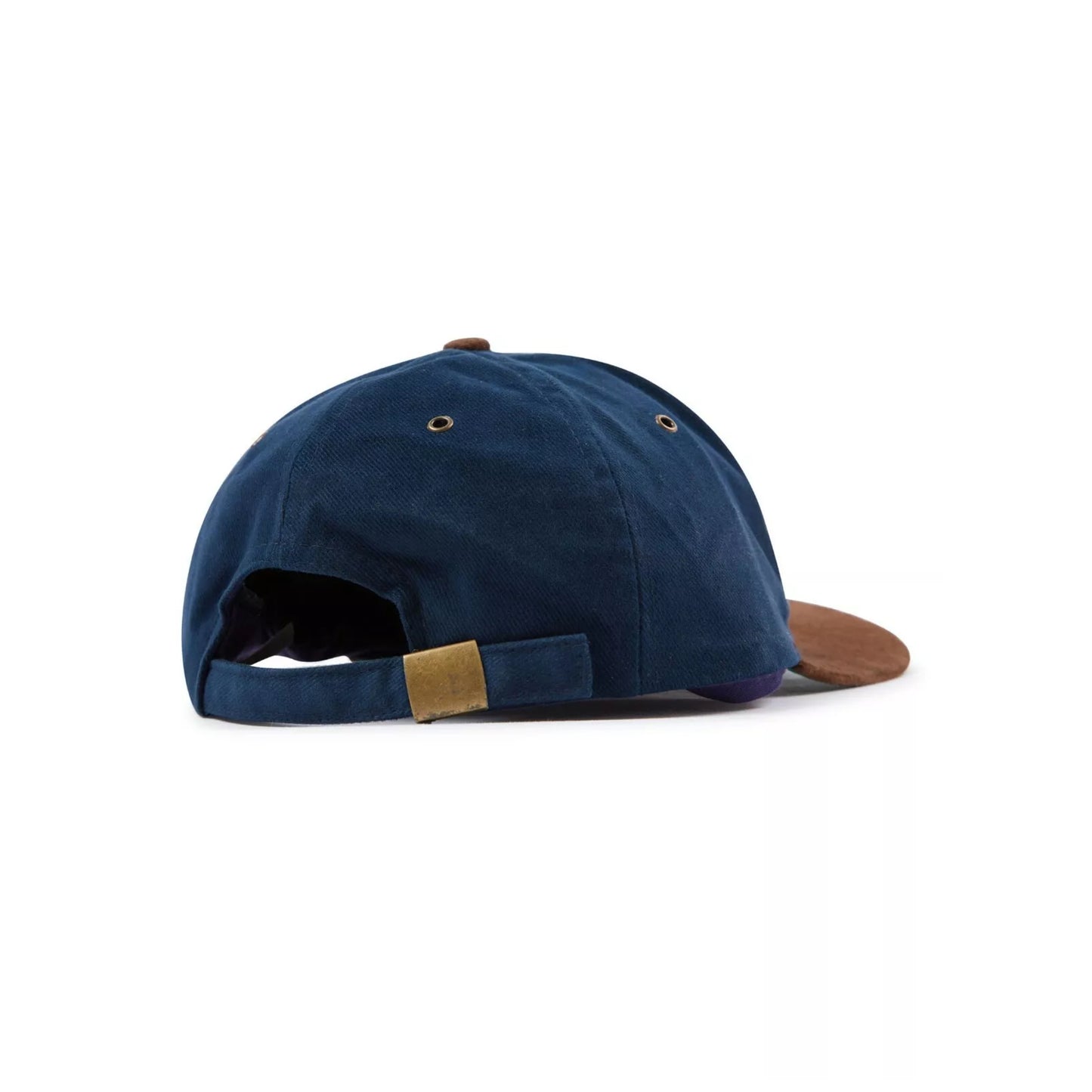 Oxford Blue Navy Baseball Cap Embroidered Logo Adjustable Cotton Hat with Suede Peak