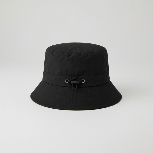 Packable Lightweight Bucket Hat (Black)