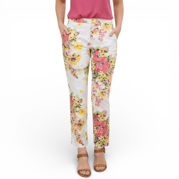 Ladies Lightweight Floral Print Trousers