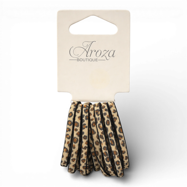 8 Pack Premium Leopard Print Hair Bobbles