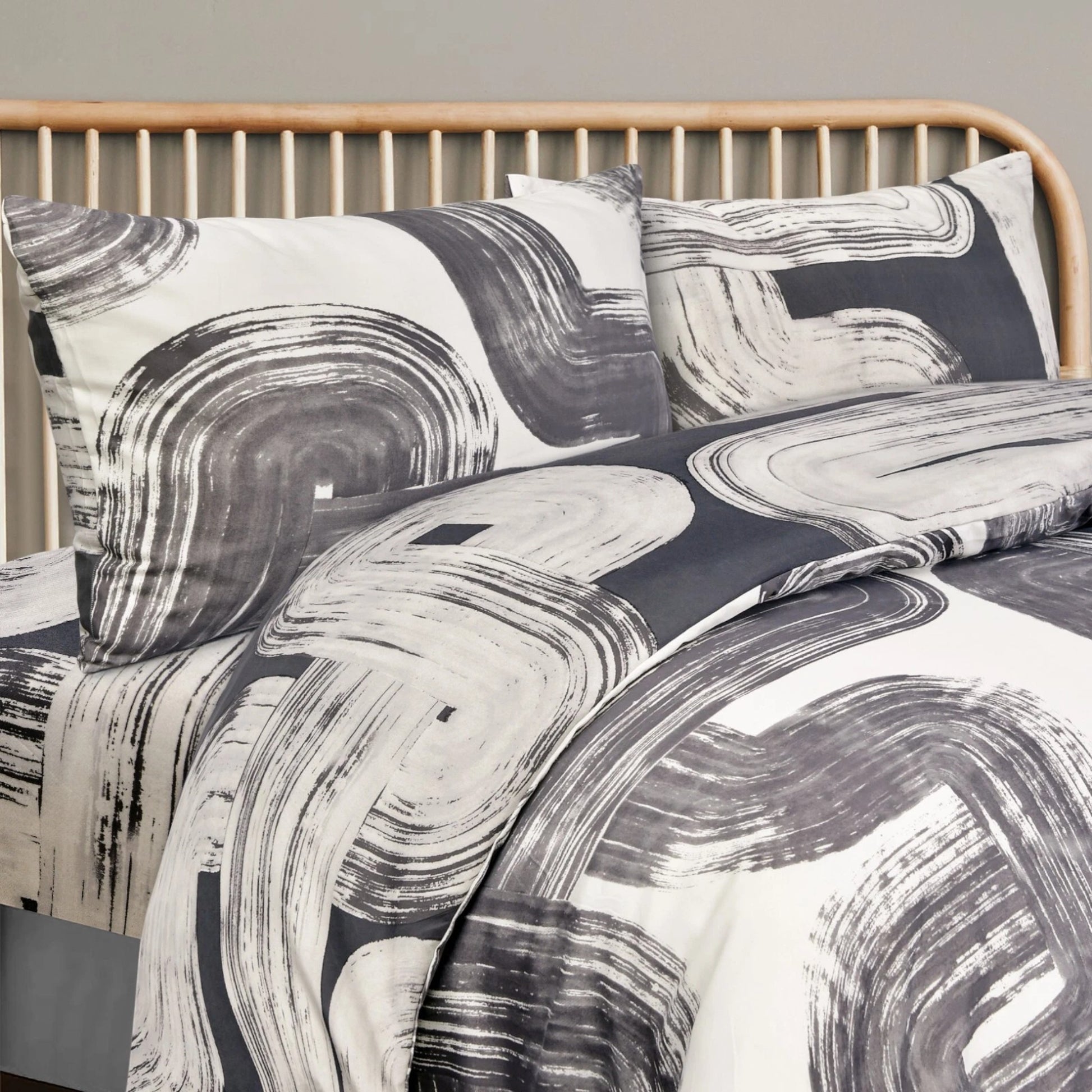 Sleepdown Elemental Geo reversible microfibre duvet cover set with modern geometric design in Single, Double or King size