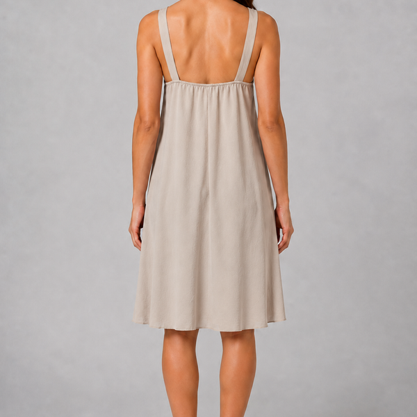 Sorrento Gold-Link Swing Dress (Beige)