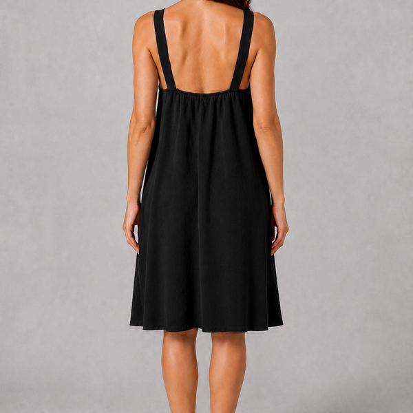 Sorrento Gold-Link Swing Dress (Black)