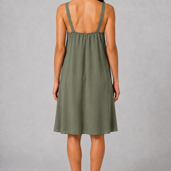 Sorrento Gold-Link Swing Dress (Olive)