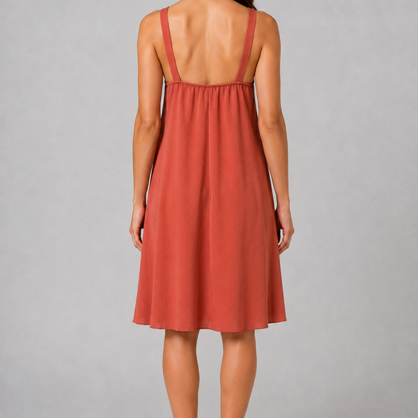 Sorrento Gold-Link Swing Dress (Terracotta)
