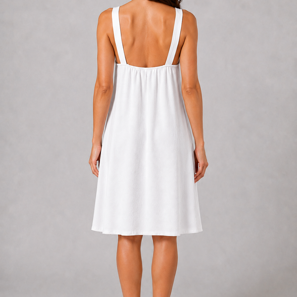 Sorrento Gold-Link Swing Dress (White)
