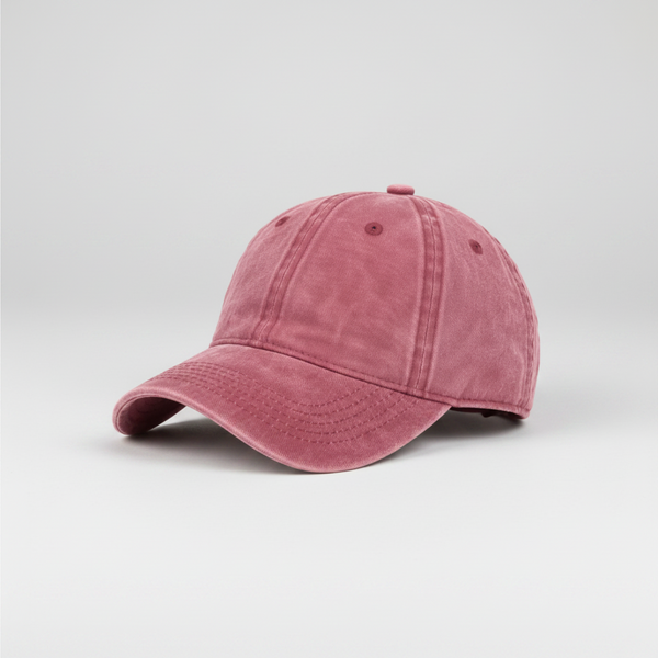 Stonewash Baseball Cap (Maroon)