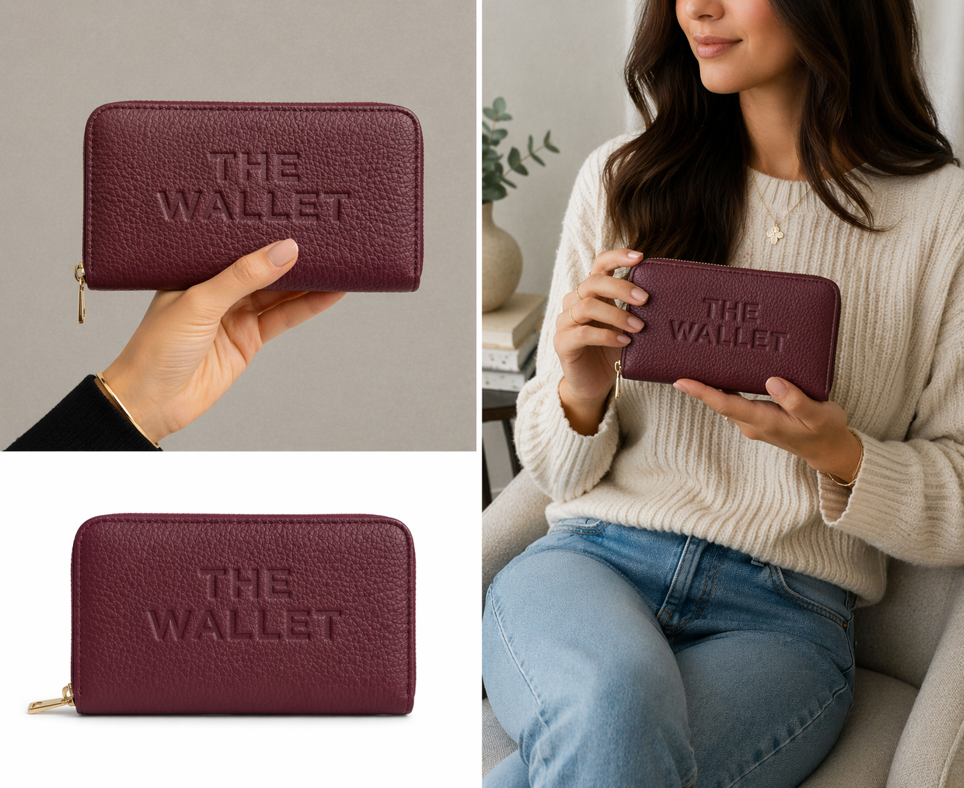 luxury purse wallet, zip around wallet, women’s wallet, vegan leather wallet, designer wallet, card holder wallet, everyday wallet