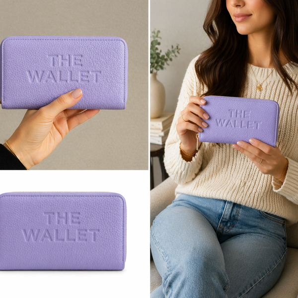 The Luxe Zip Wallet – Lilac
