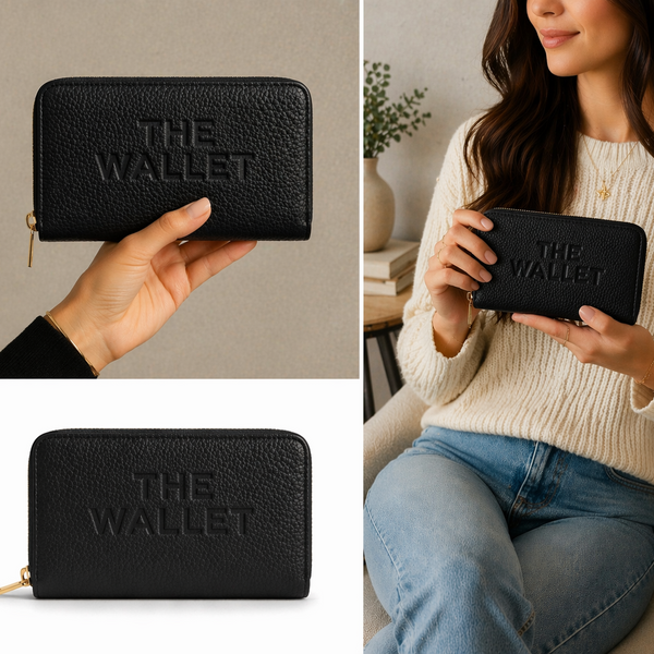 The Luxe Zip Wallet – Black