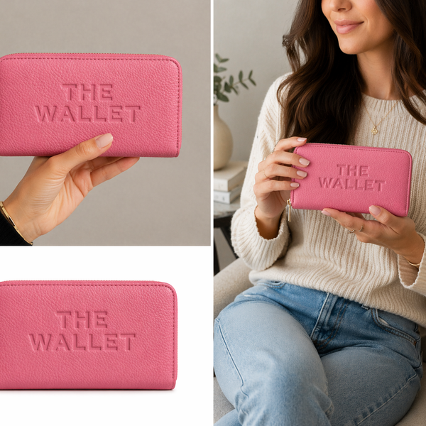 The Luxe Zip Wallet – Flamingo Pink