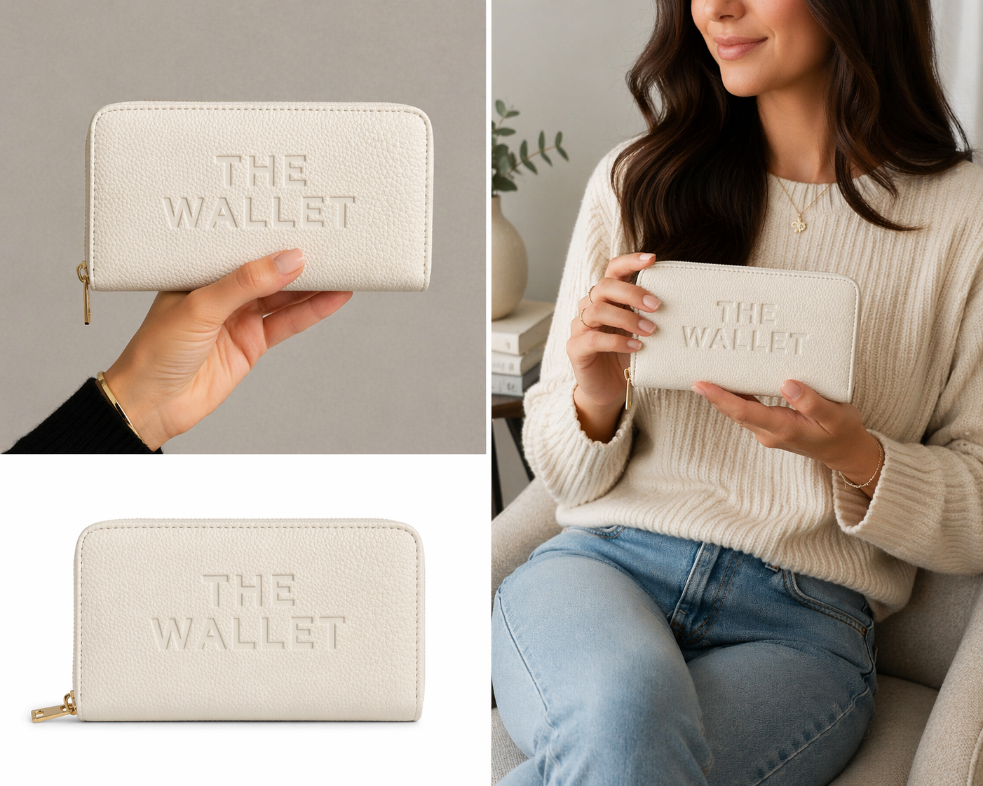 luxury wallet, zip around wallet, women’s wallet, vegan leather wallet, designer wallet, card holder wallet, everyday wallet